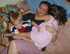 Kids Tackling Mihaela On Avyn 2nd Birthday